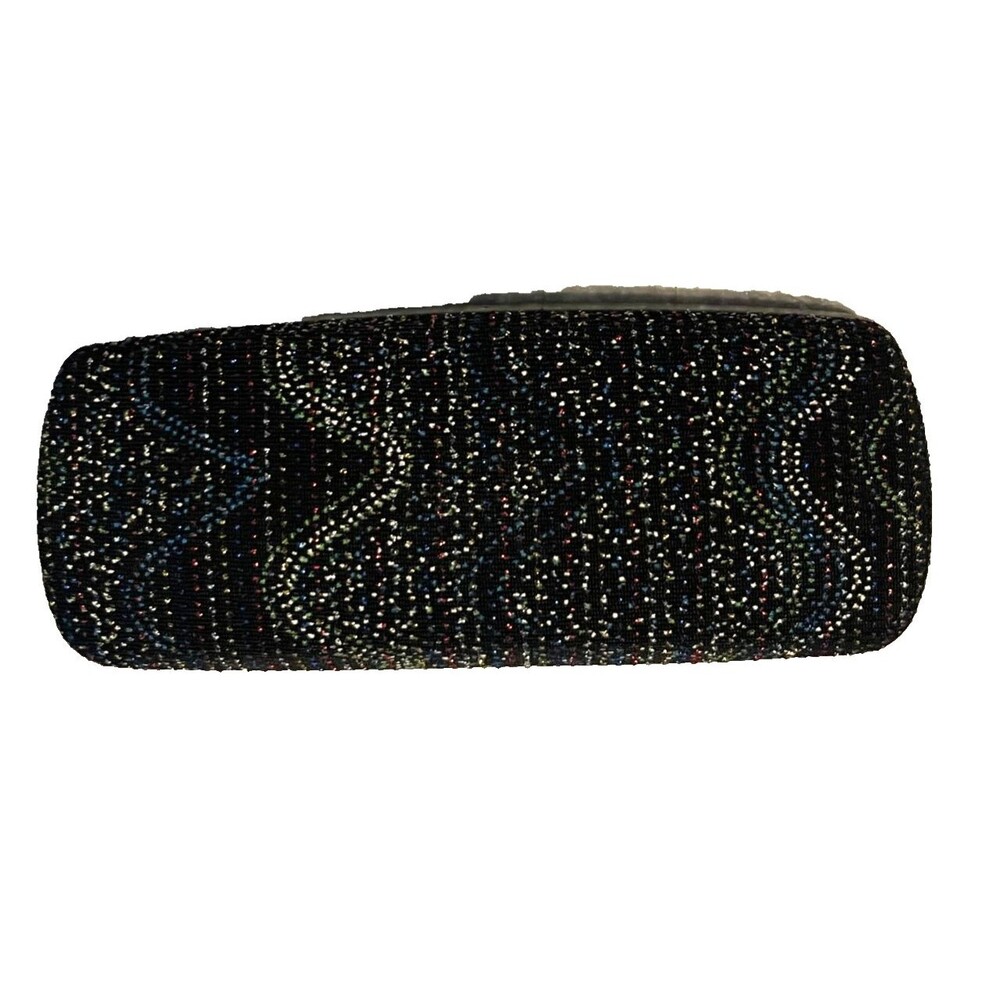 Vintage Giorgion Fendon Italy Hard Shell Clamshell Eyeglass Case Black Metallic